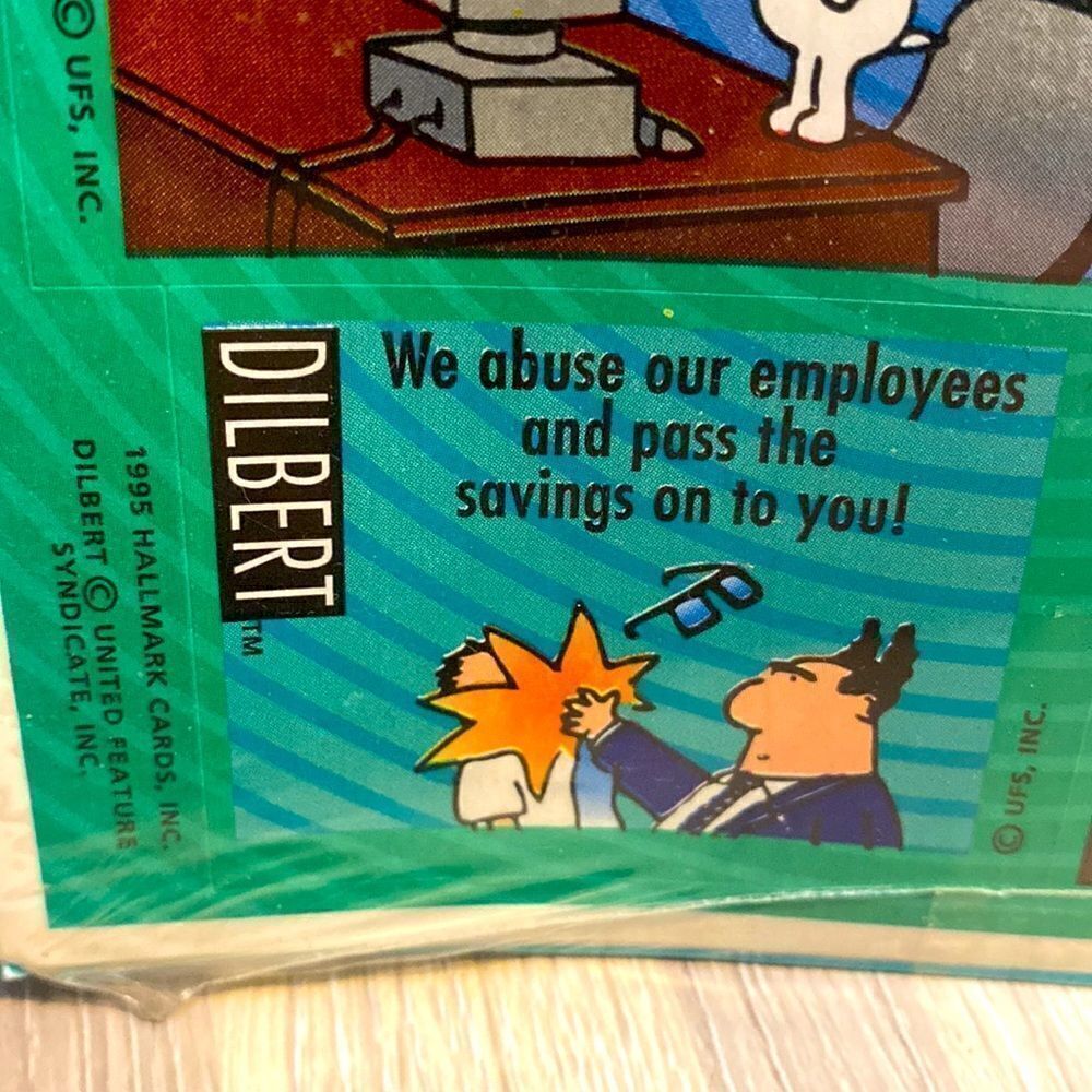 Vintage 1995 Hallmark Dilbert Stickers 4 Sheets 28 Labels NOS office supplies - Picture 2 of 9
